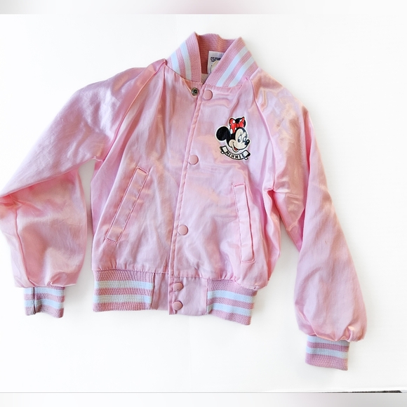 Disney Other - Vintage Disney Pink Satin Bomber Jacket